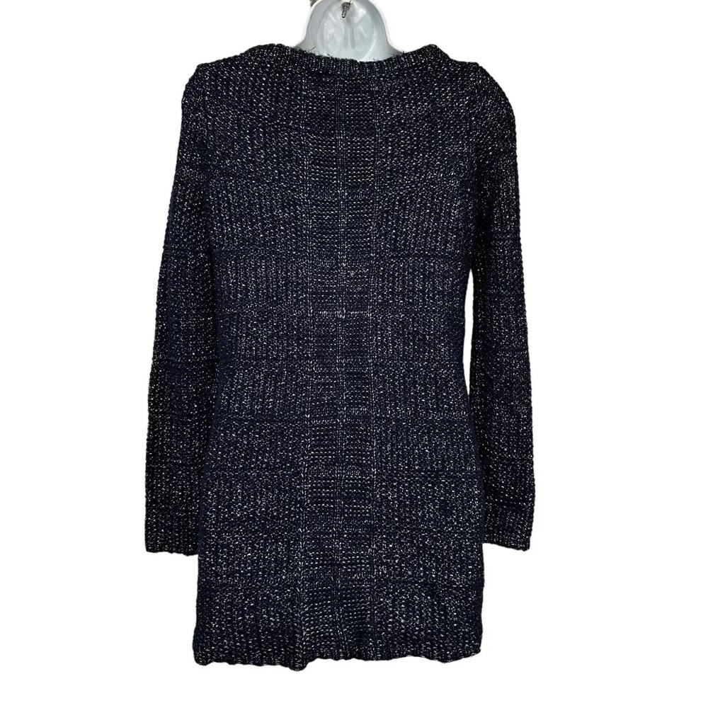 WHbM white house black market blue metallic knit long sleeve sweater Size XS - Picture 4 of 9